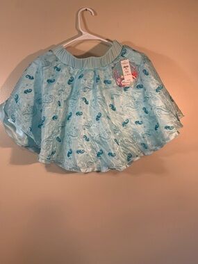 Disney Light Blue Layered Tulle Skirted shorts Disney little mermaid nwt